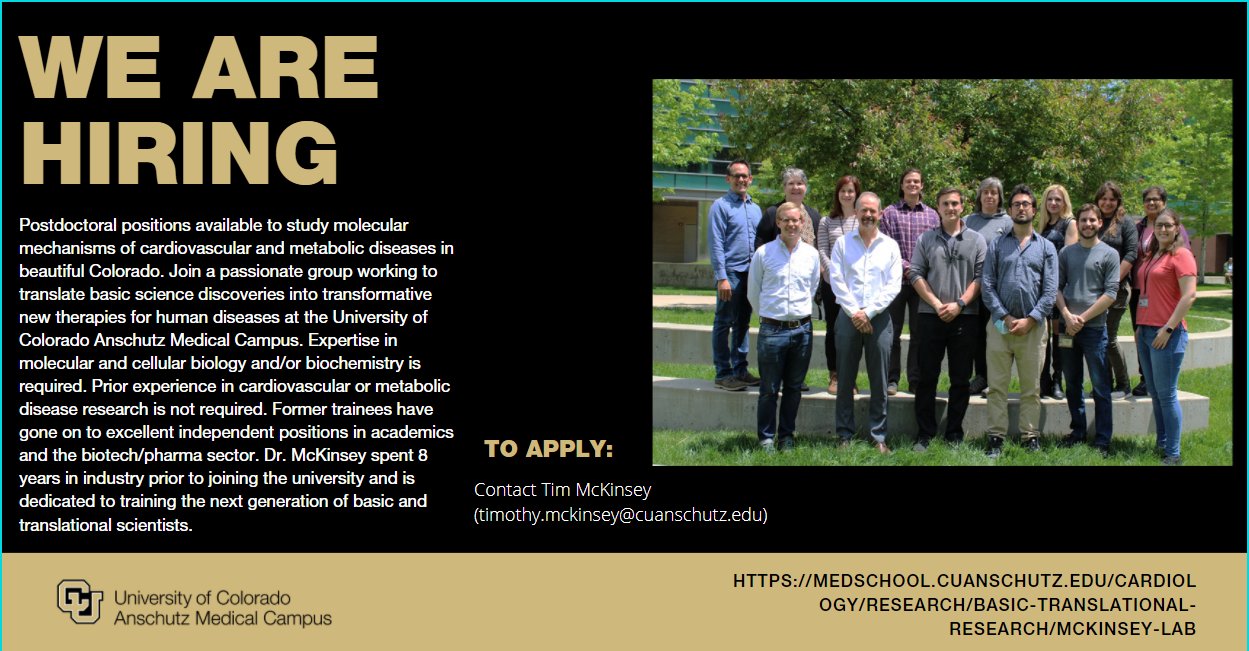 Open Postdoc positions in Cardiology at the University of Colorado Anschutz Medical Campus